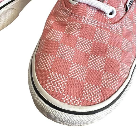 Size 6.5 - VANS tennis shoes Pink Womans Checkered - Picture 7 of 11